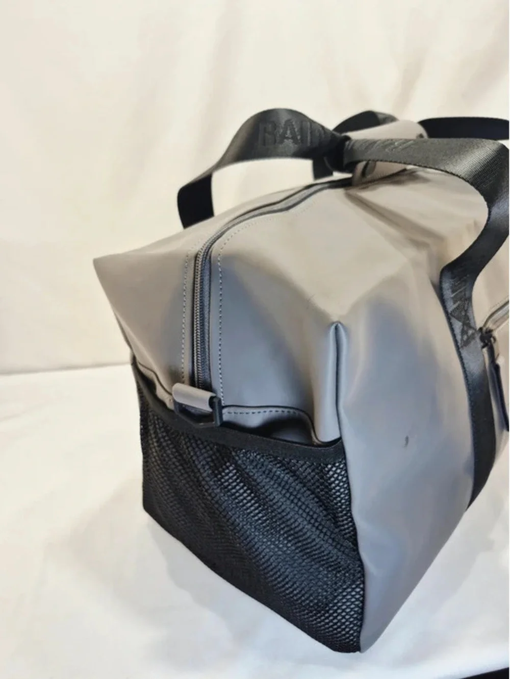 Rains Trail Gym Duffle Bag in Gray Shoulder Strap Waterproof